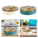 Maxbell Rotating Storage Box Fruit Plate Multipurpose Tray for Party Kitchen Home White