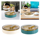 Maxbell Rotating Storage Box Fruit Plate Multipurpose Tray for Party Kitchen Home White