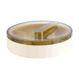 Maxbell Rotating Storage Box Fruit Plate Multipurpose Tray for Party Kitchen Home White