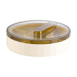 Maxbell Rotating Storage Box Fruit Plate Multipurpose Tray for Party Kitchen Home White