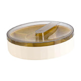 Maxbell Rotating Storage Box Fruit Plate Multipurpose Tray for Party Kitchen Home White