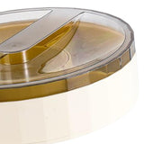 Maxbell Rotating Storage Box Fruit Plate Multipurpose Tray for Party Kitchen Home White