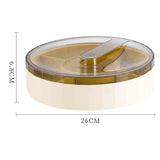 Maxbell Rotating Storage Box Fruit Plate Multipurpose Tray for Party Kitchen Home White