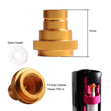 Maxbell CO2 Adapter Cylinder Parts Accessories Durable for Water Machine Home Gold