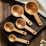 Maxbell Wood Measuring Spoons Multipurpose Bath Salt Spoon for Dining Kitchen Cafe