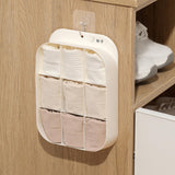 Maxbell Hanging Closet Organizer 9 Cell Portable Dividers for Belts Bra Socks White