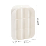 Maxbell Hanging Closet Organizer 9 Cell Portable Dividers for Belts Bra Socks White