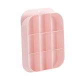 Maxbell Hanging Closet Organizer 9 Cell Portable Dividers for Belts Bra Socks PInk