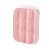 Maxbell Hanging Closet Organizer 9 Cell Portable Dividers for Belts Bra Socks PInk