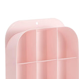 Maxbell Hanging Closet Organizer 9 Cell Portable Dividers for Belts Bra Socks PInk