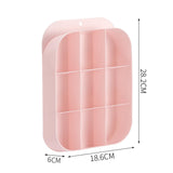 Maxbell Hanging Closet Organizer 9 Cell Portable Dividers for Belts Bra Socks PInk