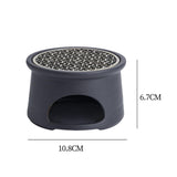Maxbell Teapot Warmer Holder Tealight Holder Ceramic for Hotel Black