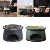 Maxbell Teapot Warmer Holder Tealight Holder Ceramic for Hotel Black