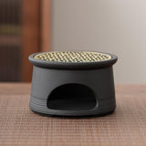 Maxbell Teapot Warmer Holder Tealight Holder Ceramic for Hotel Black