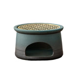 Maxbell Teapot Warmer Holder Tealight Holder Ceramic for Hotel Blue