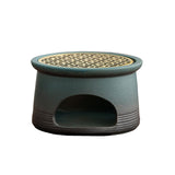 Maxbell Teapot Warmer Holder Tealight Holder Ceramic for Hotel Blue