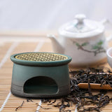 Maxbell Teapot Warmer Holder Tealight Holder Ceramic for Hotel Blue