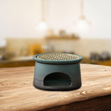 Maxbell Teapot Warmer Holder Tealight Holder Ceramic for Hotel Blue