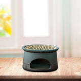 Maxbell Teapot Warmer Holder Tealight Holder Ceramic for Hotel Blue