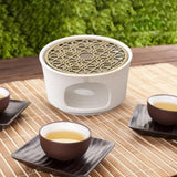 Maxbell Teaware Base Holder Ceramic Decoration for Restaurant Heatproof Dishes
