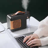 Maxbell Electric Heater Table Warmer Desktop Fan Heater Fast Heating for Office Gray