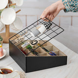 Maxbell Divided Storage Organizer Decorative for Office Countertop Vanity Shelf