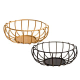 Maxbell Metal Fruit Basket Bowl Rustproof for Vegetables Sundries Dinner Table Black