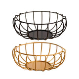 Maxbell Metal Fruit Basket Bowl Rustproof for Vegetables Sundries Dinner Table Black