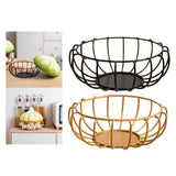 Maxbell Metal Fruit Basket Bowl Rustproof for Vegetables Sundries Dinner Table Black