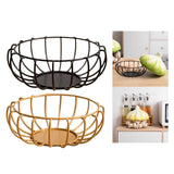 Maxbell Metal Fruit Basket Bowl Rustproof for Vegetables Sundries Dinner Table Black