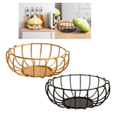 Maxbell Metal Fruit Basket Bowl Rustproof for Vegetables Sundries Dinner Table Black