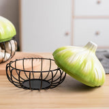 Maxbell Metal Fruit Basket Bowl Rustproof for Vegetables Sundries Dinner Table Black