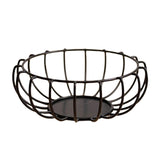 Maxbell Metal Fruit Basket Bowl Rustproof for Vegetables Sundries Dinner Table Black