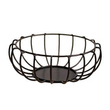 Maxbell Metal Fruit Basket Bowl Rustproof for Vegetables Sundries Dinner Table Black