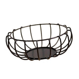 Maxbell Metal Fruit Basket Bowl Rustproof for Vegetables Sundries Dinner Table Black