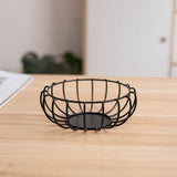 Maxbell Metal Fruit Basket Bowl Rustproof for Vegetables Sundries Dinner Table Black