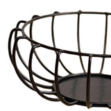 Maxbell Metal Fruit Basket Bowl Rustproof for Vegetables Sundries Dinner Table Black