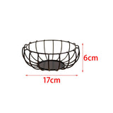 Maxbell Metal Fruit Basket Bowl Rustproof for Vegetables Sundries Dinner Table Black