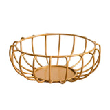 Maxbell Metal Fruit Basket Bowl Rustproof for Vegetables Sundries Dinner Table Aureate