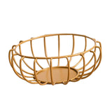 Maxbell Metal Fruit Basket Bowl Rustproof for Vegetables Sundries Dinner Table Aureate