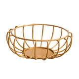 Maxbell Metal Fruit Basket Bowl Rustproof for Vegetables Sundries Dinner Table Aureate