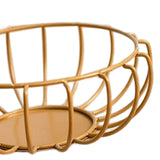 Maxbell Metal Fruit Basket Bowl Rustproof for Vegetables Sundries Dinner Table Aureate