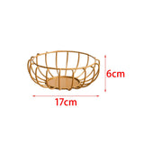Maxbell Metal Fruit Basket Bowl Rustproof for Vegetables Sundries Dinner Table Aureate