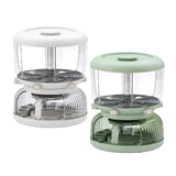 Maxbell 6 Grid Cereal Rice Dispenser Bucket Container Bin for Beans Home Green