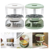 Maxbell 6 Grid Cereal Rice Dispenser Bucket Container Bin for Beans Home Green