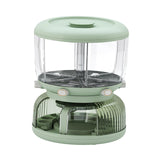 Maxbell 6 Grid Cereal Rice Dispenser Bucket Container Bin for Beans Home Green