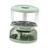 Maxbell 6 Grid Cereal Rice Dispenser Bucket Container Bin for Beans Home Green