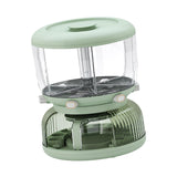 Maxbell 6 Grid Cereal Rice Dispenser Bucket Container Bin for Beans Home Green