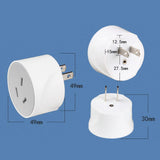 Maxbell 3 Prong to 2 Prong Adapter Charging Power Outlet for Travel