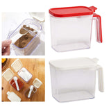 Maxbell Multiuse Salt Seasoning Jar Holder Organizer Canisters Pots for Kitchen Red